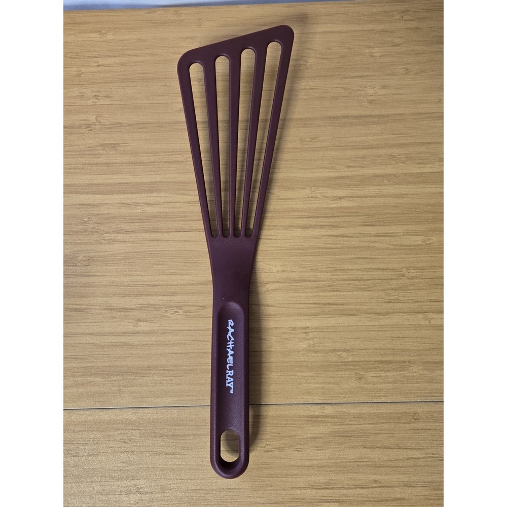 Rachael Ray Slotted Turner Spatula – Burgundy Nylon Heat Resistant
